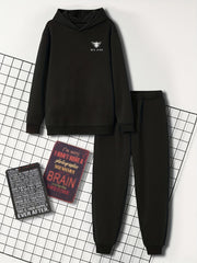 Toddler Bee Pattern Outfit 2pcs Hoodie & Sweatpants Set