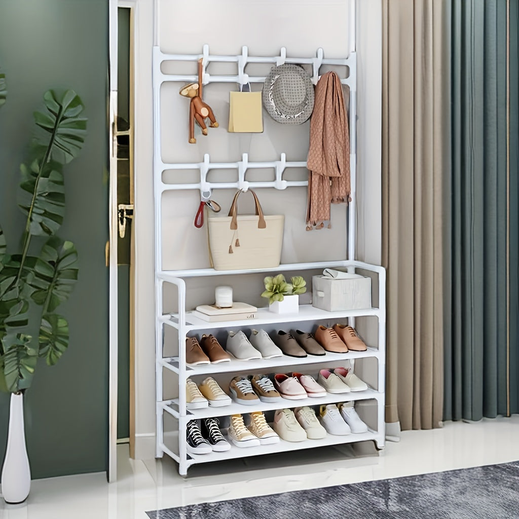 4 Tier Entrance Coat Rack Foyer Shoe Rack