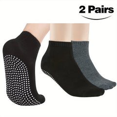 4 Pairs Women's Non-slip Yoga Pilates Socks Elastic Dance Training Socks