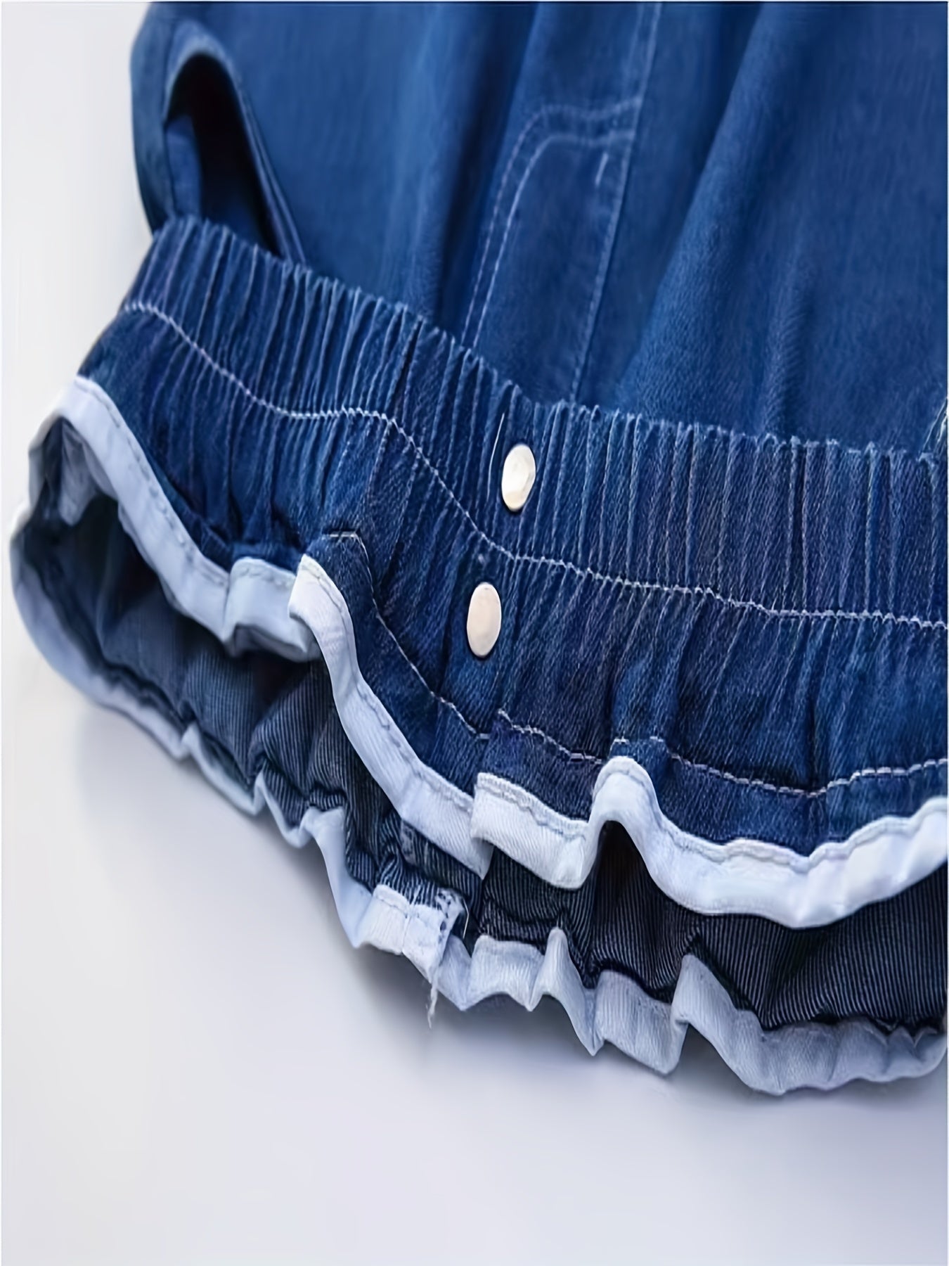 Stylish Gradient & Raw Trim Jeans Wide Leg Trousers