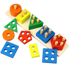 Wooden Shape Sorter & Learning Puzzles for Toddlers