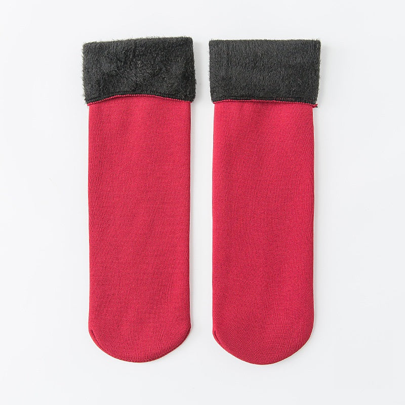 5 Pairs Winter Snow Socks Women's Middle Tube Socks