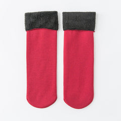 5 Pairs Winter Snow Socks Women's Middle Tube Socks