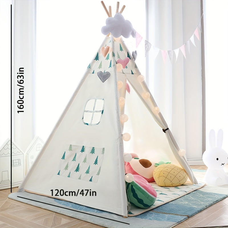 Kids Indoor Princess Tent with Star Lights