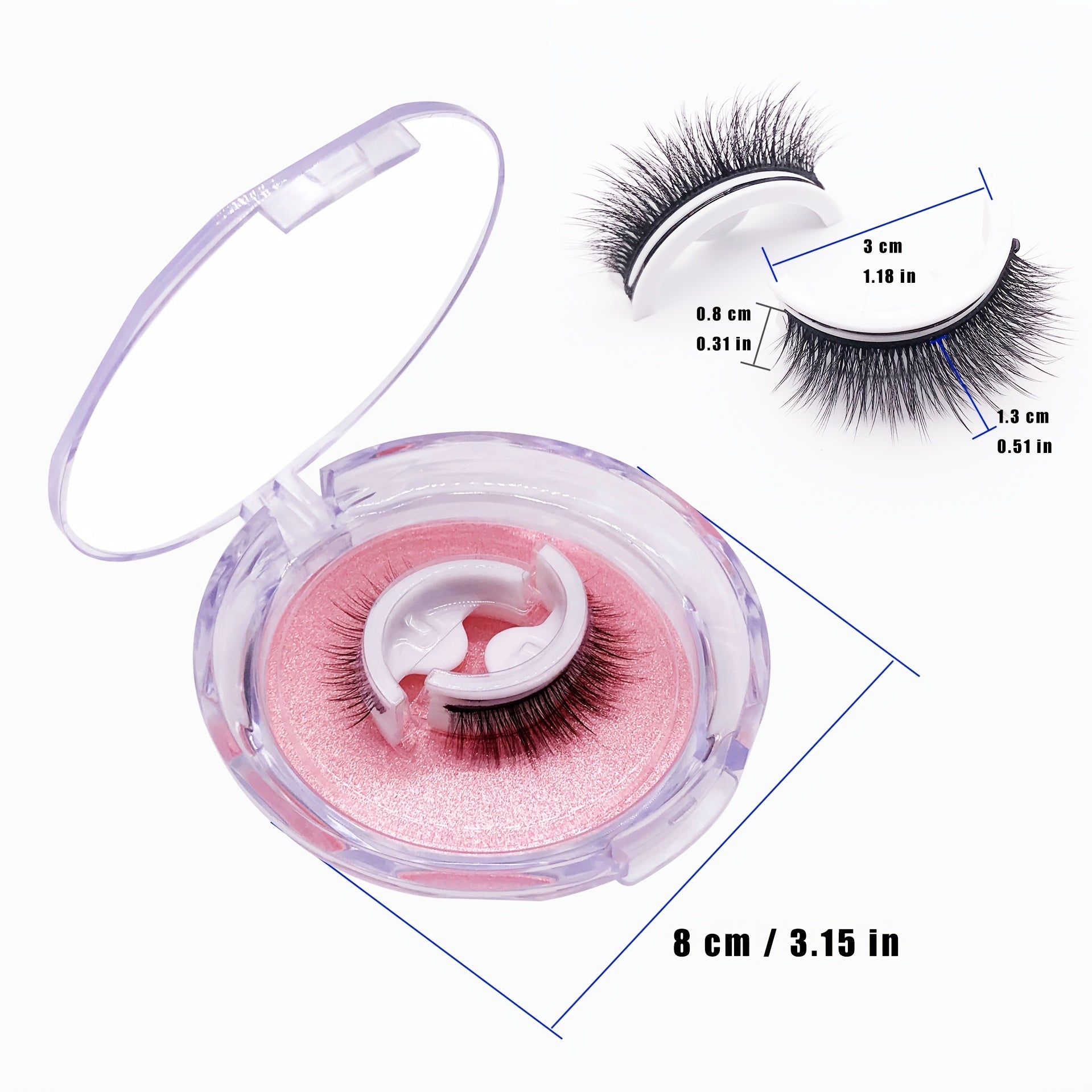 Reusable Self Adhesive Eyelashes Natural Look False Lashes