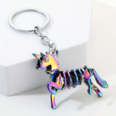 Halloween Colorful Skull Dinosaur Keychain Key Pendant Small Gift