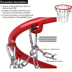 Stainless Steel Chain Basketball Net 12 Links