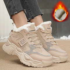 Women's Snowproof Winter Platform Sneakers Plush Inner Warm Shoes