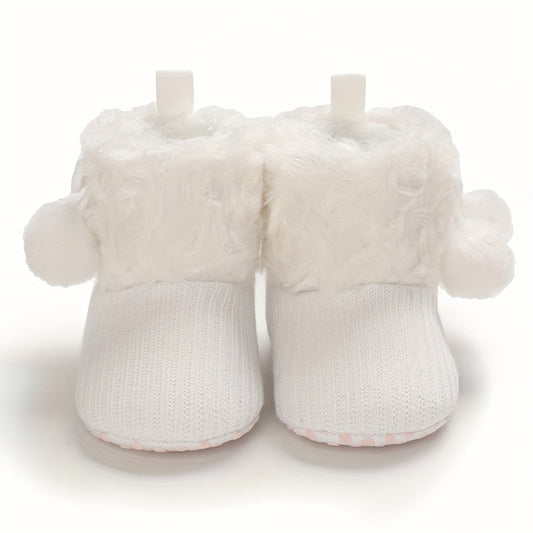 Baby Girls Soft and Warm Fleece Boots for Indoor Outdoor Walking Winter