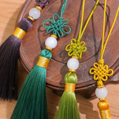 10pcs Chinese Knot Tassel Pendant Bookmark U Plate Ear Sachet Random
