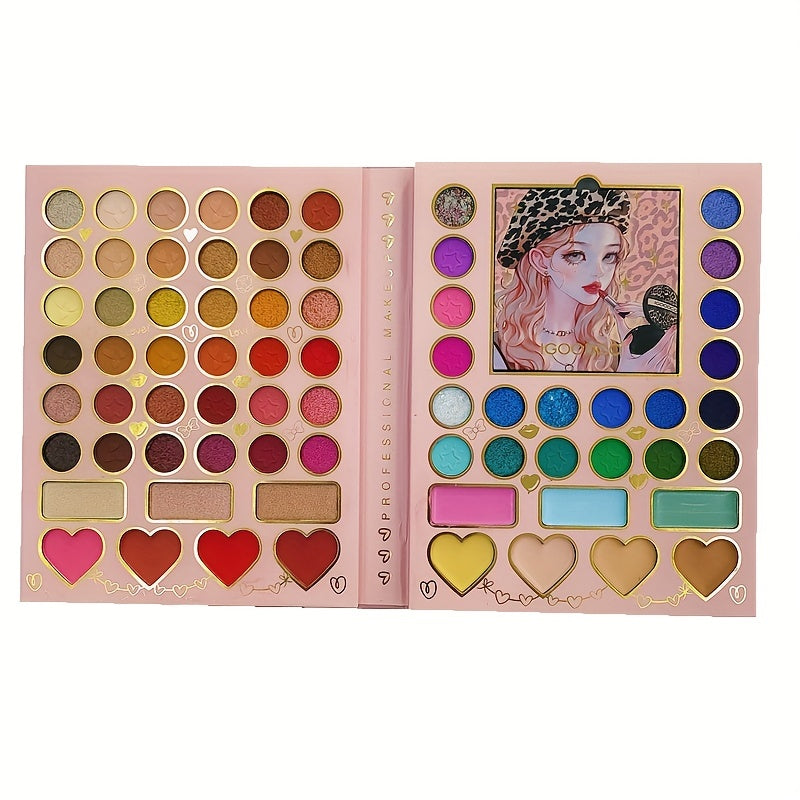 70 Colors Makeup Palette Eyeshadow Blusher Lipstick Leopard Print