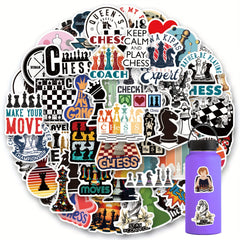 100PCS Chess Stickers Waterproof Scrapbook Journal Laptop Bump
