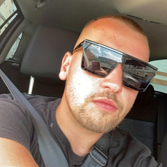 Men's Oversized Flat Lens Sunglasses