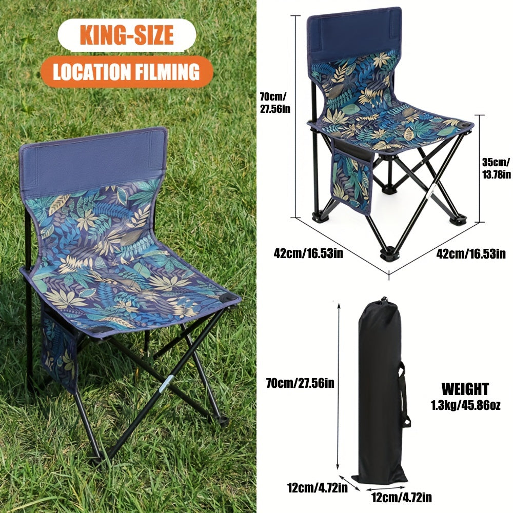 Portable Ultralight Folding Chair Oxford Cloth For Outdoor Garden Beach