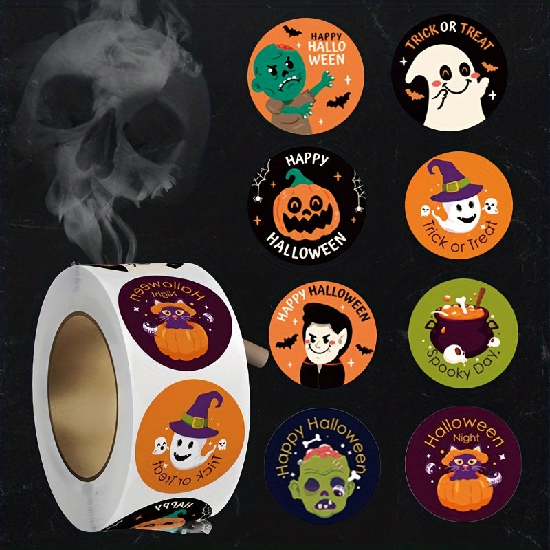 240pcs Halloween Sealing Stickers Roll Pumpkin Party Decorations