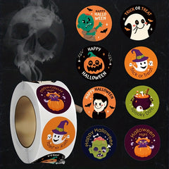 240pcs Halloween Sealing Stickers Roll Pumpkin Party Decorations