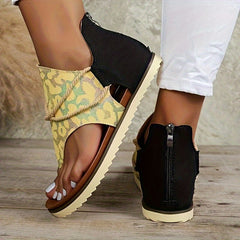 Leopard Print Outdoor Platform Sandals Soft Non-slip Sole
