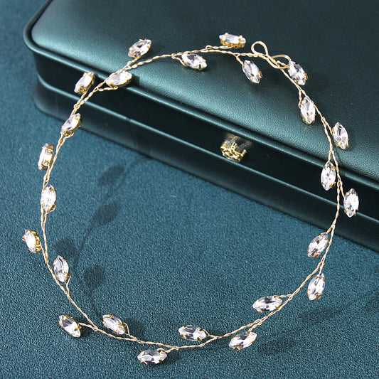 Bridal Wedding Crystals Long Hair Vine Headpiece