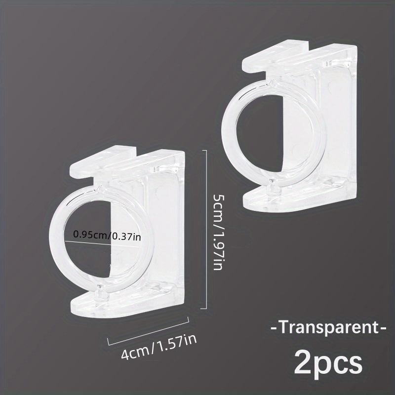 2pcs Self Adhesive Telescopic Rod Hanger with Rotatable Corner Pole Ring