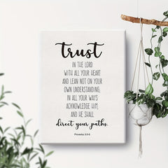 Proverbs 3:5-6 Trust In The Lord Canvas Art