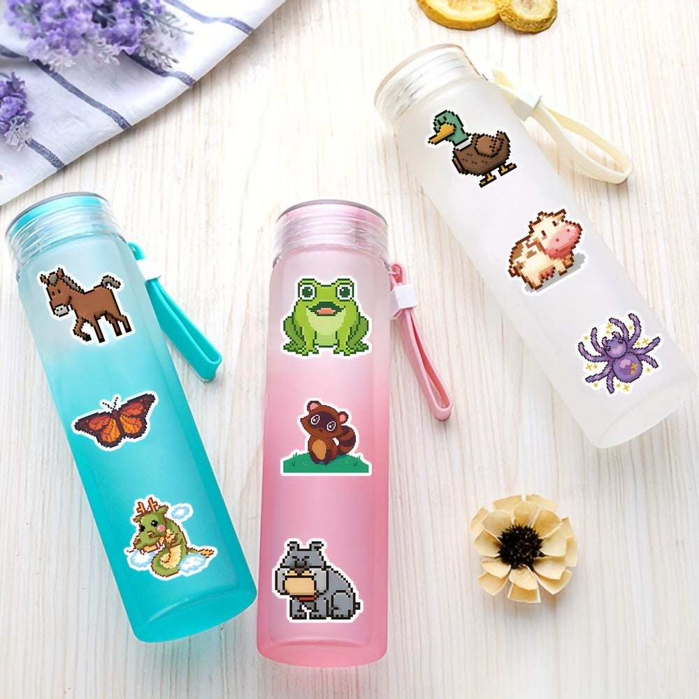 50pcs Animal Diamond Painting Stickers Kit DIY Craft Mosaic Stickers