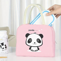Cartoon Insulated Lunch Bag with Handle for Travel Picnic