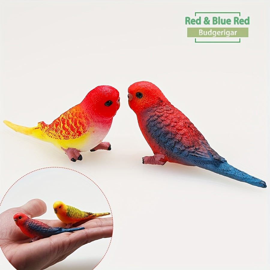 Realistic Parrot Figurines for Micro Landscape Decoration