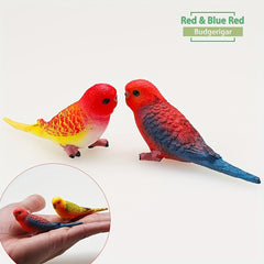 Realistic Parrot Figurines for Micro Landscape Decoration
