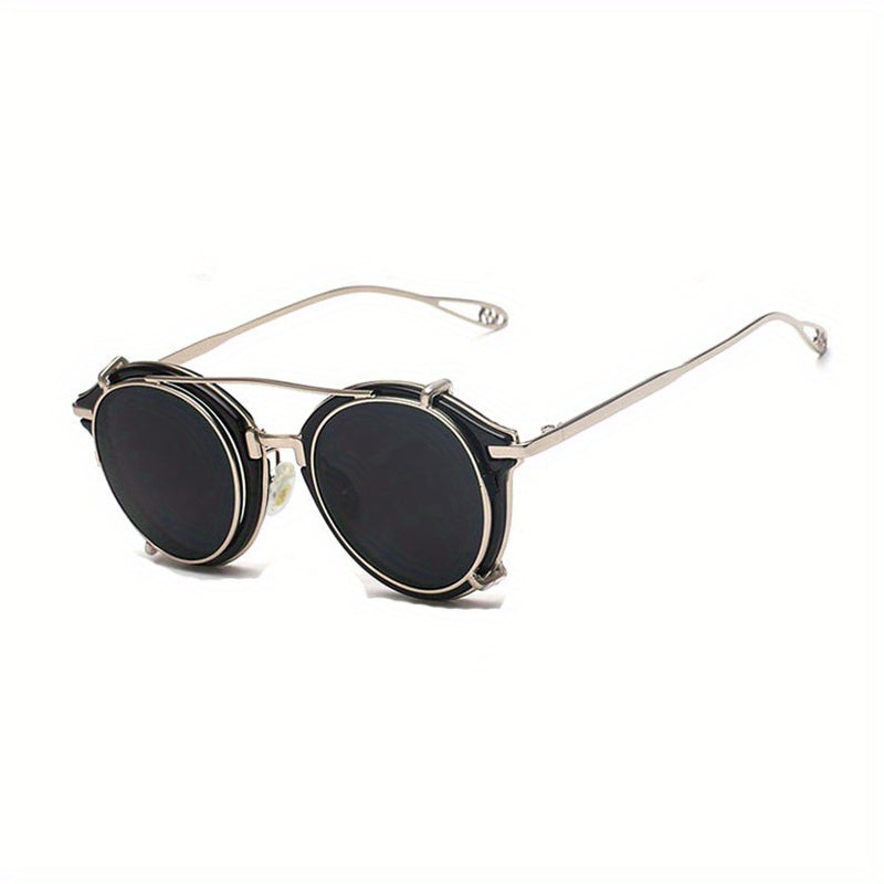 Vintage Steampunk Round Lens Sunglasses