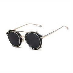 Vintage Steampunk Round Lens Sunglasses