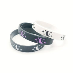 Moon & Star Silicone Sports Bracelet For Women