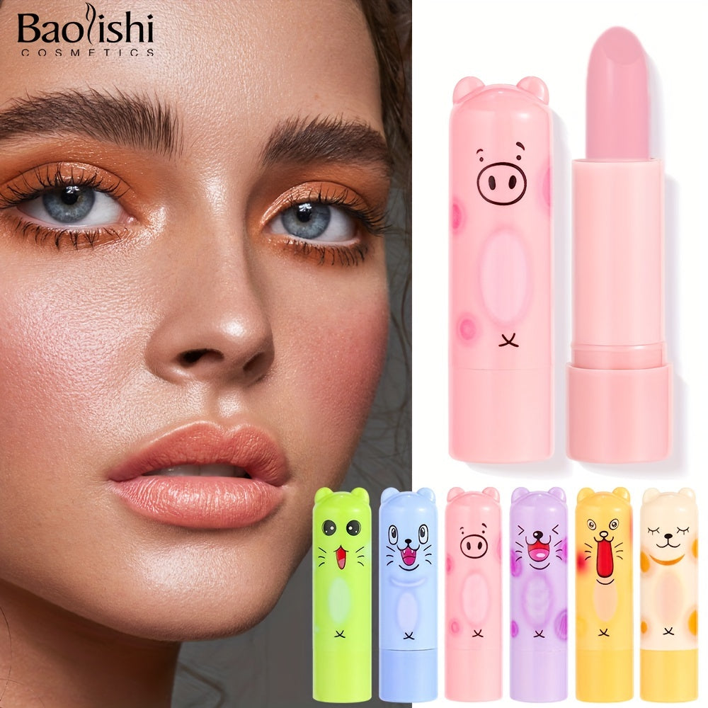 6 Flavors Moisturizing Animal Lip Balm for Men and Women