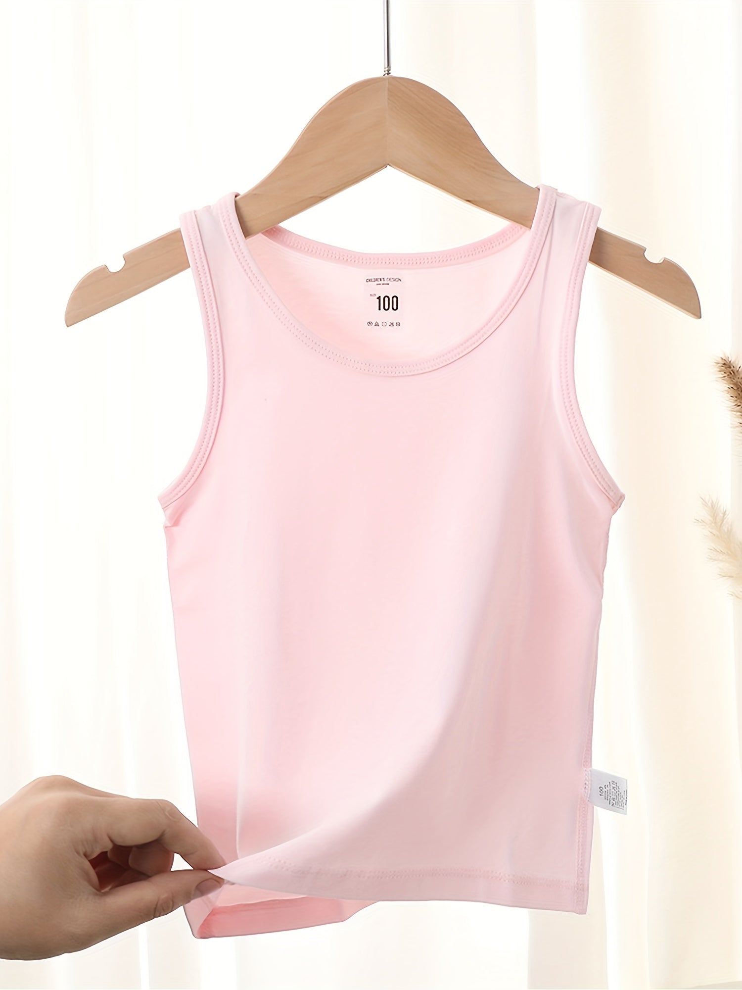 Girls Tank Tops Sleeveless Undershirt Soft Camisole Solid Summer Comfortable