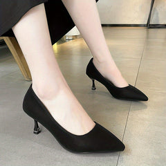 Women's Pointed Toe Stiletto Heels Slip On Soft Sole Sexy Dress Court Pumps