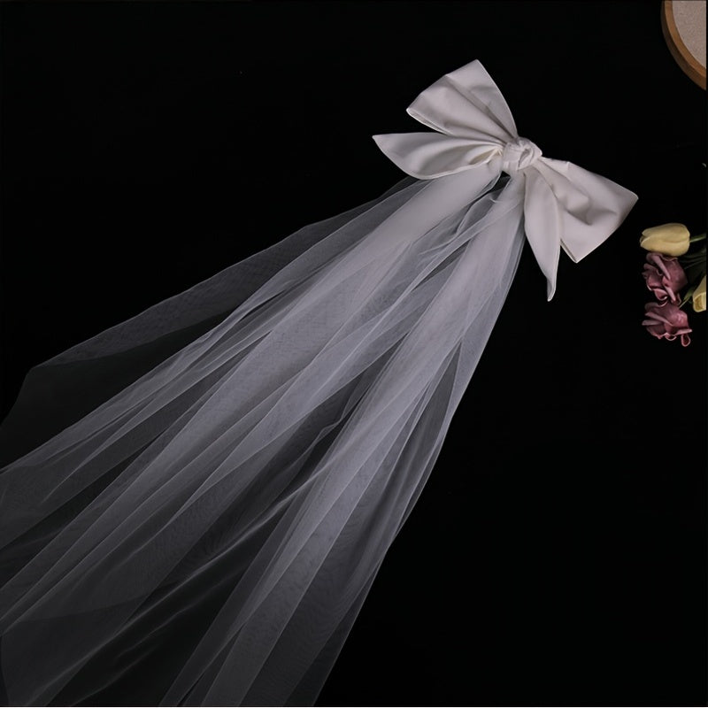 Bachelorette Party Hair Bow Wedding Hair Accessories Women Bow Veil Bride