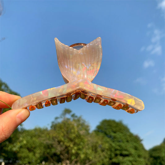 Mermaid Tail Hair Clip Fairy Back Head Hair Clip Women's Hair Accessory