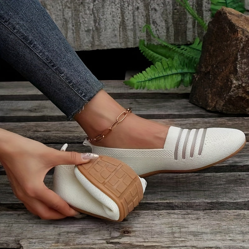 Women's Breathable Slip On Sneakers Casual Rubber Shoes