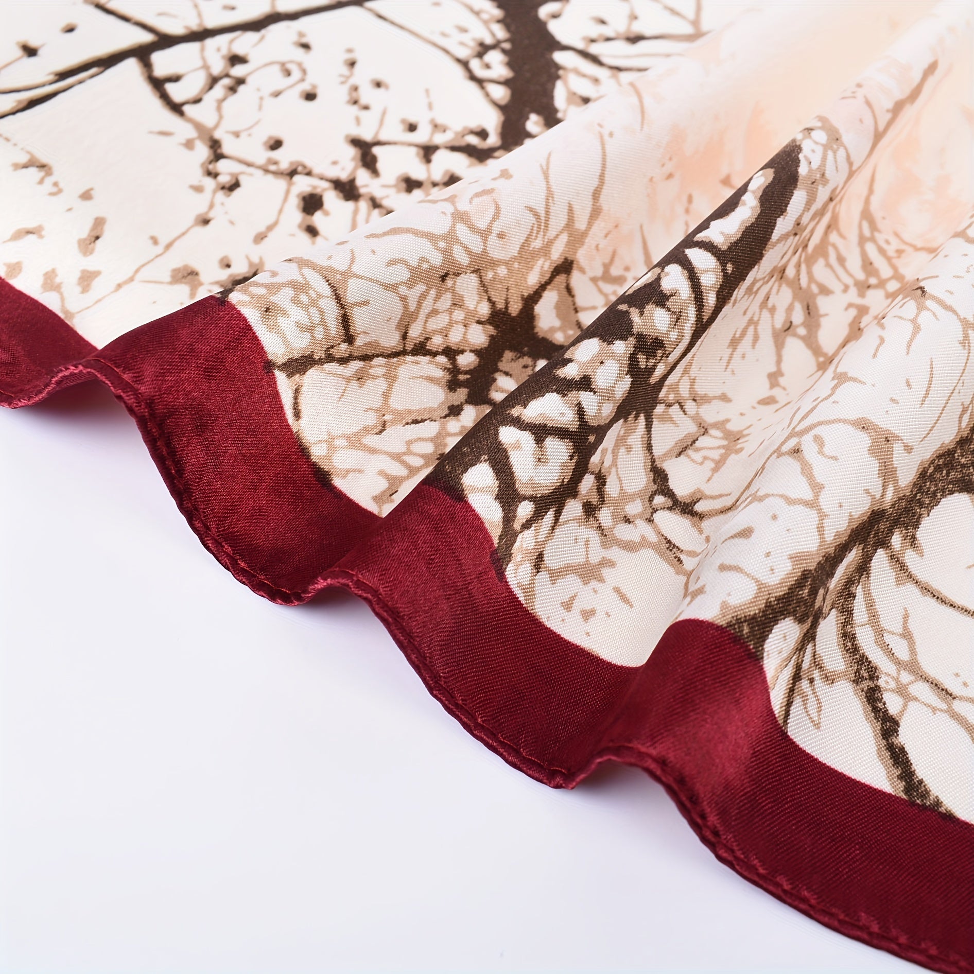 Vintage Tree Print Scarf Tie Dye Bandana Head Wrap
