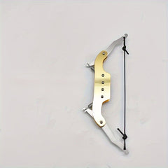 Golden Mini Bow and Arrow Toy Compound Bow Pulley Recurve Bow Toy