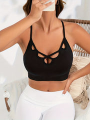 Cut Out Cami Top V Neck Backless Crop Top Women's Lingerie