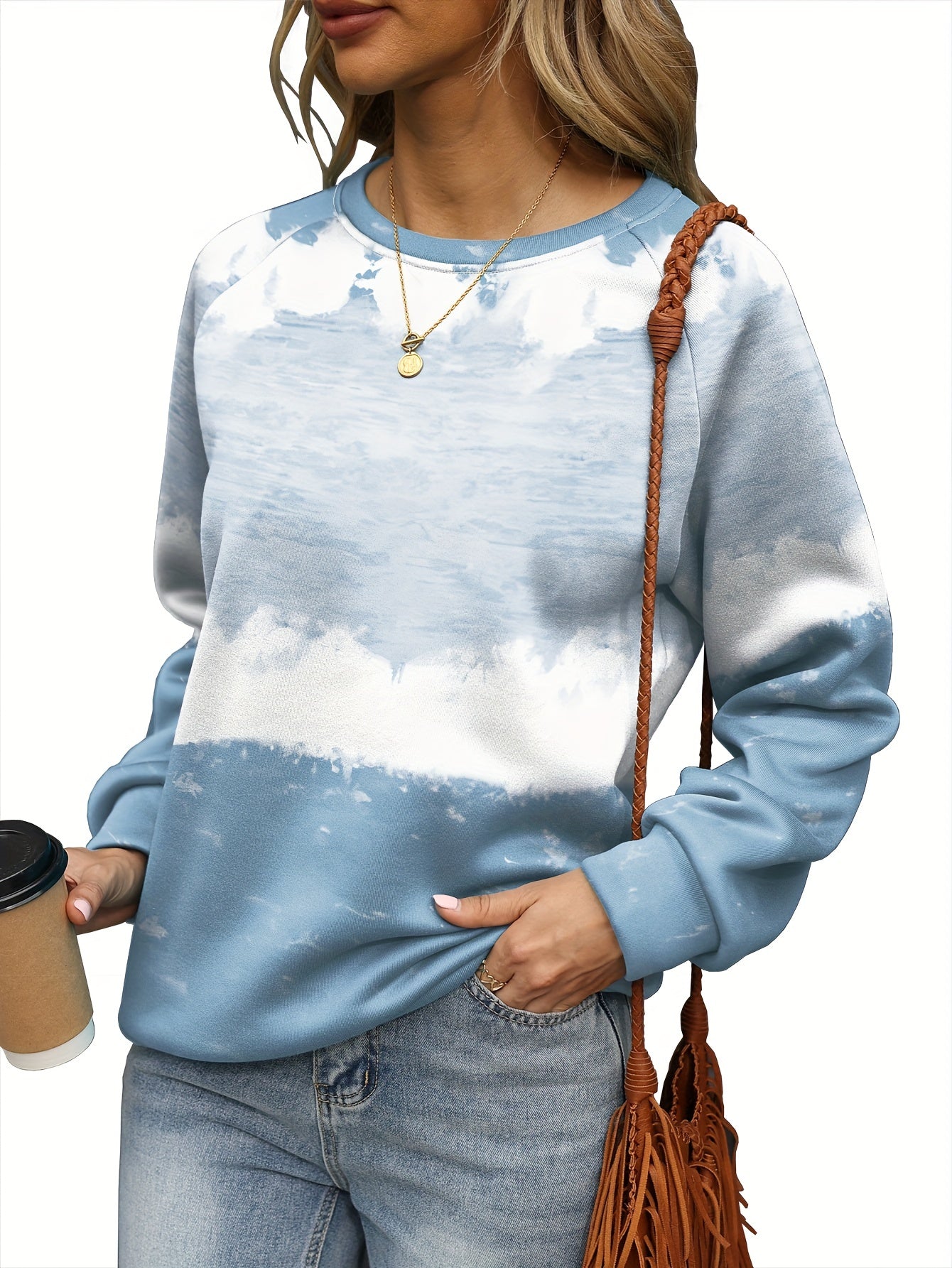 Casual Long Sleeve Crew Neck Sweatshirt for Women