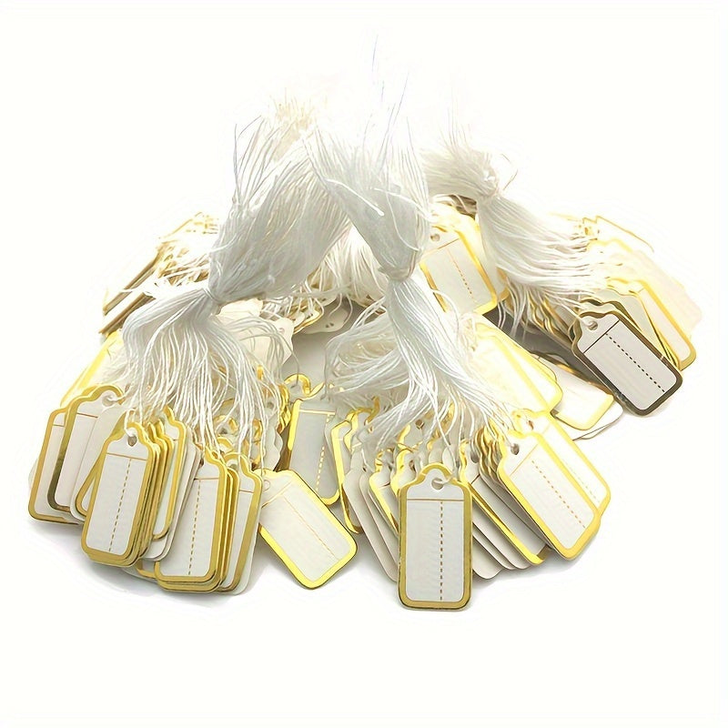 100pcs Writable String Tags for Pricing, Gift, Jewelry, Clothing, Yard Supplies