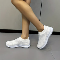 Women's Rhinestone Decor Sneakers Lightweight Outdoor Shoes
