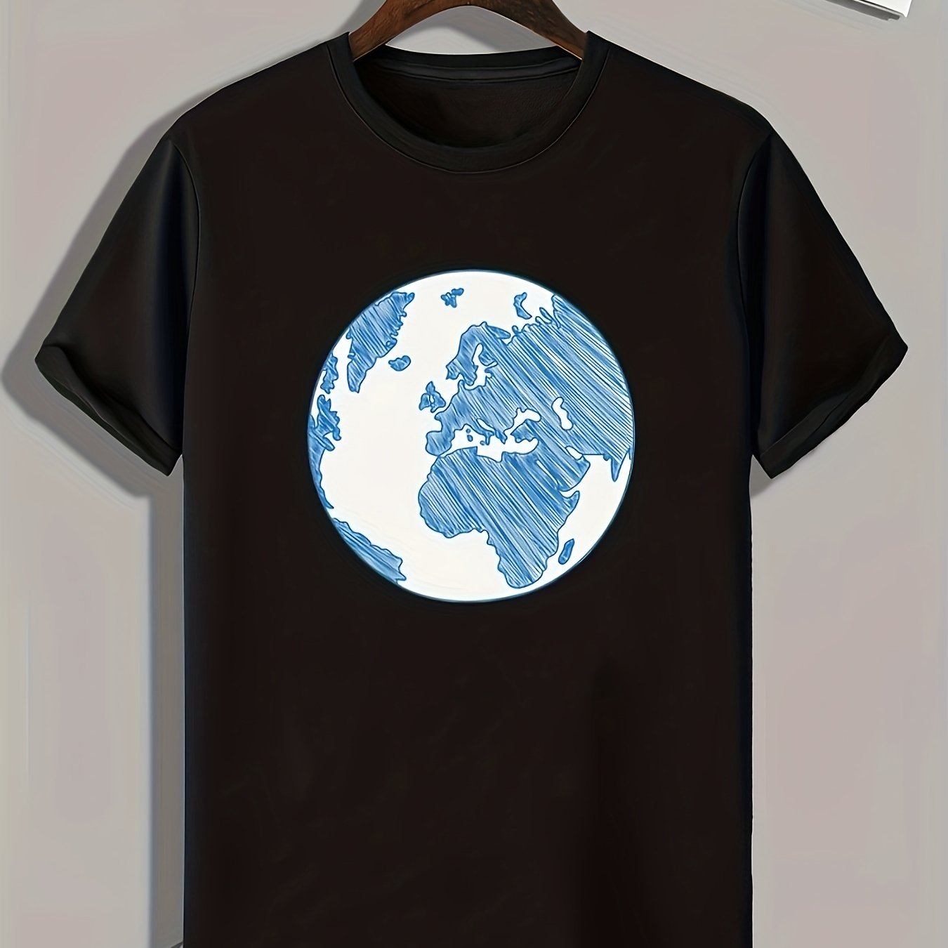 European and African Territory Print Men's Graphic T-shirt