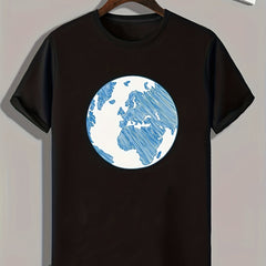 European and African Territory Print Men's Graphic T-shirt