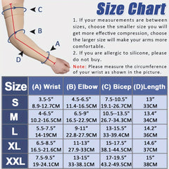 Compression Arm Sleeve 2 Pack 20-30 mmHg Full Arm Support Brace
