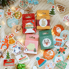 46pcs Merry Christmas Box Stickers Scrapbooking Label Diary Stationery