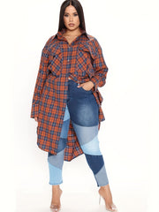 Colorblock Skinny Jeans High Rise Stretch Denim