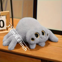 Halloween Spider Plush Toy Soft Stuffed Animal with Expressive Eyes Fluffy Legs