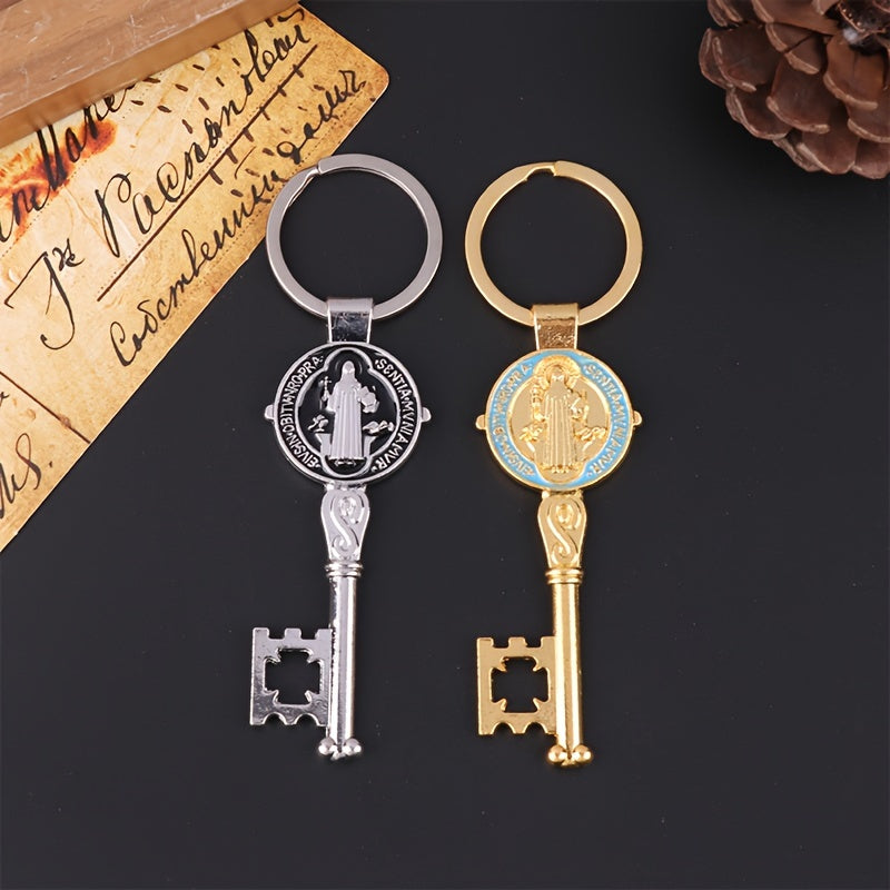 Creative Key shaped Keychain Keyring For Men Women Alloy Key Chain Pendant
